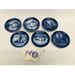 COLLECTION OF 13 ROYAL COPENHAGEN COLLECTORS PLATES - SOME WITH CERTIFICATES