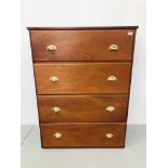 FOUR DRAWER MAHOGANY CHEST