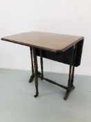 AN EDWARDIAN MAHOGANY SUTHERLAND STYLE OCCASIONAL TABLE