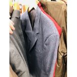 3 X LARGE BOXES OF GENTS DESIGNER CLOTHING TO INCLUDE SUITS, OVERCOATS, TROUSERS, ETC.