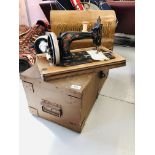 VINTAGE WOODEN TOOL CHEST,