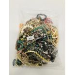 BAG OF MIXED VINTAGE & COSTUME JEWELLERY ETC.