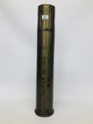 LARGE BRASS MILITARY SHELL