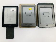 3 X AMAZON KINDLES - SOLD AS SEEN