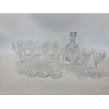 3 SETS OF SIX GOOD QUALITY LEAD CRYSTAL GLASSES TO INCLUDE SPIRIT TUMBLERS,