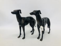 PAIR OF REPRODUCTION GREYHOUNDS