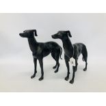 PAIR OF REPRODUCTION GREYHOUNDS