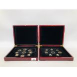 TWO CASED SETS OF COINS - THE EMBLEM SERIES DECIMALS OF ELIZABETH II AND THE PREDECIMALS OF
