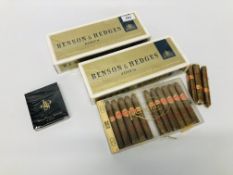 2 X 100'S BENSON & HEDGES FILTER TIPPED CIGARETTES PLUS 15 RUMEL CIGARS AND PACK JOHN PLAYERS