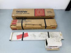 BROTHER MODEL KH-881 KNITTING MACHINE + BROTHER RIBBON ATTACHMENT MODEL KR-850 - SOLD AS SEEN