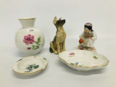 3 X PIECES OF MODERN GERMAN HARD PAST PORCELAIN (VASE,