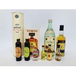 4 BOTTLES VARIOUS ALCOHOL TO INCLUDE 1 X LITRE OUZO PLOMARI, 700ML. AMARETTO DI SARONNO, 50CL.