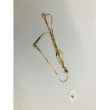 MATCHING 9CT. GOLD NECKLACE AND BRACELET TOGETHER WITH TWO 9CT.