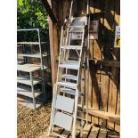 A SET OF BELDRAY SIX TREAD ALUMINIUM HOUSEHOLD STEPS,