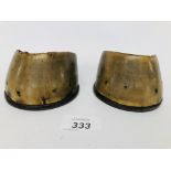 PAIR OF VINTAGE HORSES HOOVES