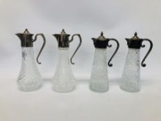 COLLECTION OF QUALITY CRYSTAL GLASSWARE TO INCLUDE 4 CLARET JUGS, DECANTERS, BOWLS,