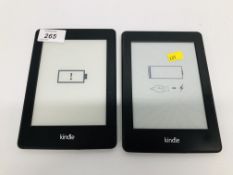 2 X AMAZON KINDLE PAPERWHITES - SOLD AS SEEN