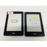 2 X AMAZON KINDLE PAPERWHITES - SOLD AS SEEN