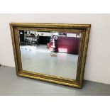 A GOOD QUALITY REPRODUCTION RECTANGULAR BEVELLED EDGE MIRROR 49 INCH X 38 INCH