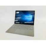 MICROSOFT SURFACE LAPTOP COMPUTER MODEL 1769 (NO CHARGER) (S/N 023204372457) - SOLD AS SEEN