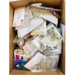 BOX OF CRAFT MAGAZINES AND ACCESSORIES TO INCLUDE STAMPS, ETC.