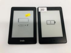 2 X AMAZON KINDLE PAPERWHITES - SOLD AS SEEN