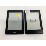 2 X AMAZON KINDLE PAPERWHITES - SOLD AS SEEN