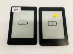 2 X AMAZON KINDLE PAPERWHITES - SOLD AS SEEN