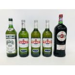 3 X 100CL. BOTTLES PERNO, 1.5 LITRE BOTTLE MARTINI ROSSO AND 100CL.