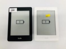 2 X AMAZON KINDLE PAPERWHITES - SOLD AS SEEN