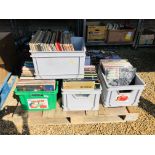 4 X BOXES OF MAINLY CLASSICAL RECORDS + 2 X LARGE BOXES OF MIXED CD'S & TAPES ETC.