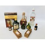 1 X 700ML SMIRNOFF VODKA 1 X 375ML MADEIRA , 200ML FRENCH SPIRIT DRINK, 2 X 50ML BRANDY MINIATURES,