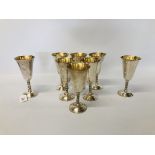 SET OF 8 CASA PUPO PLATED GOBLETS