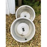 2 X STAINLESS STEEL INSET BOWL SINKS