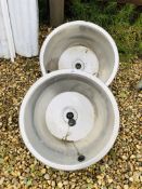 2 X STAINLESS STEEL INSET BOWL SINKS