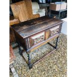 A SINGLE DRAWER BUFFET PARTLY MADE OF C17 ELEMENTS,