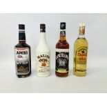 4 BOTTLES RUM TO INCLUDE LAMBS, CANE TRADER,