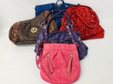 5 X DESIGNER HANDBAGS MARKED MAKOWSKY, FAYE,