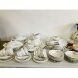 COLLECTION OF MAYFAIR TEA & DINNERWARE APPROX 51 PIECES + PAIR OF POOLE MUGS & SAUCERS