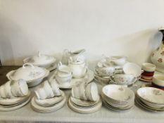 COLLECTION OF MAYFAIR TEA & DINNERWARE APPROX 51 PIECES + PAIR OF POOLE MUGS & SAUCERS