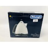 DELONGHI ELECTRIC KETTLE (BOXED) - SOLD AS SEEN