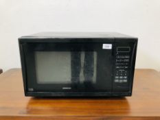 KENWOOD 25 LITRE BLACK CONVENTIONAL MICROWAVE WITH INSTRUCTION MANUAL - SOLD AS SEEN