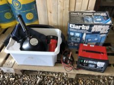 A CLARKE START 'N' CHARGE BATTERY CHARGER MODEL BC130N,