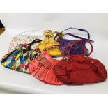 6 X DESIGNER HANDBAGS MARKED KATHY (2 UNMARKED) OF VARIOUS COLOURS & DESIGN