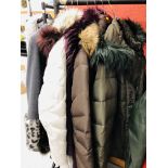 7 X BRANDED WOMENS WINTER COATS TO INCLUDE HELENE BERMAN, DAMO & CENTIGRADE OF VARYING STYLES,