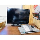WHARFEDALE 26" FLAT SCREEN TV WITH SONY DVD PLAYER - SOLD AS SEEN