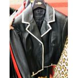 3 DESIGNER BRANDED LADIES LEATHER JACKETS TO INCLUDE ALISON LEWY RED LEATHER,