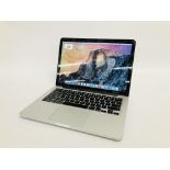APPLE MACBOOK PRO LAPTOP COMPUTER MODEL A1502 (NO CHARGER) (S/N C02N80WJG3QT) - SOLD AS SEEN