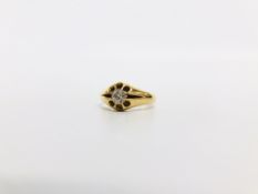AN 18CT GOLD DIAMOND SOLITAIRE RING APPROX 0.