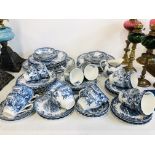 67 PIECE JOHNSON BROS 'COACHING SCENES' TEA & DINNER WARE